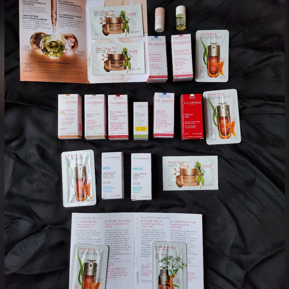 Bundle Of 18 Brand New Clarins Samples